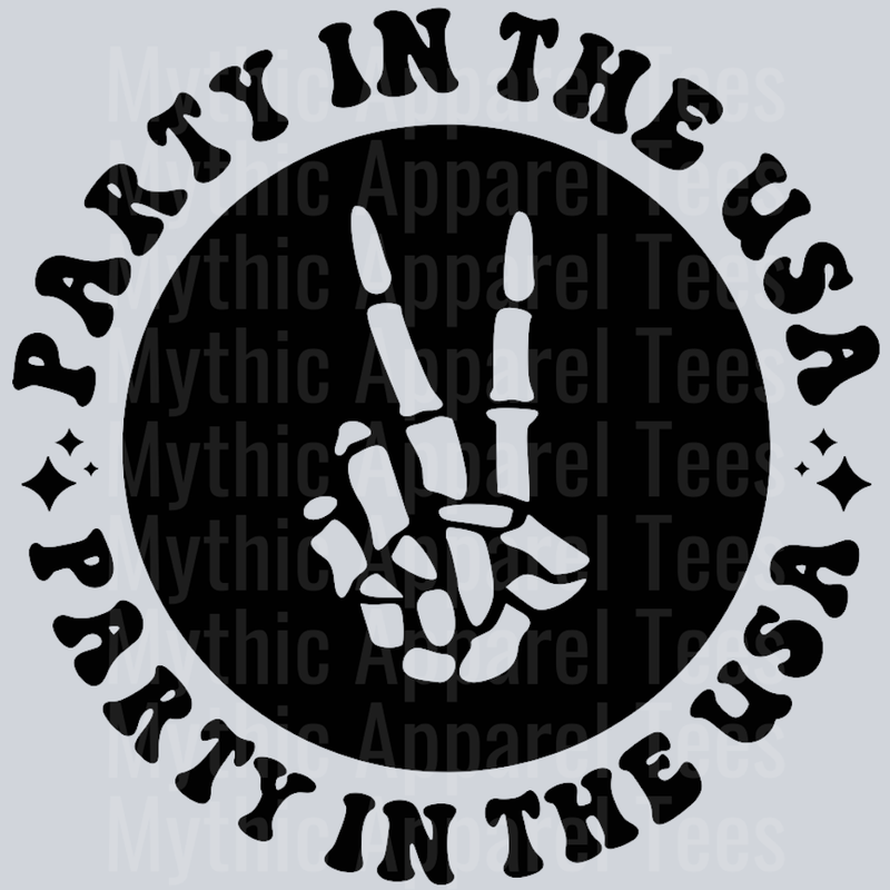 Party In The USA Pocket Design Wavey Retro Style Funny Shirt Design