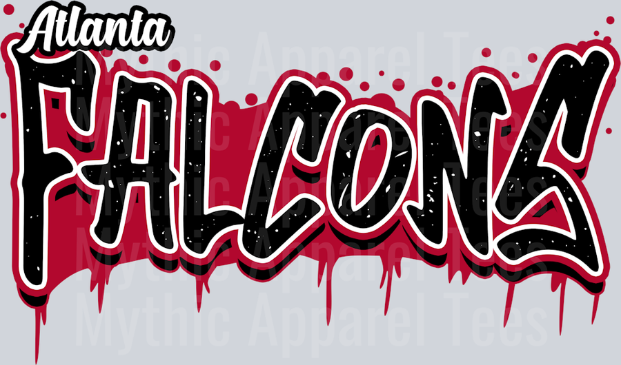 Falcons Tri Color Airbrush DTF NFL Transfers