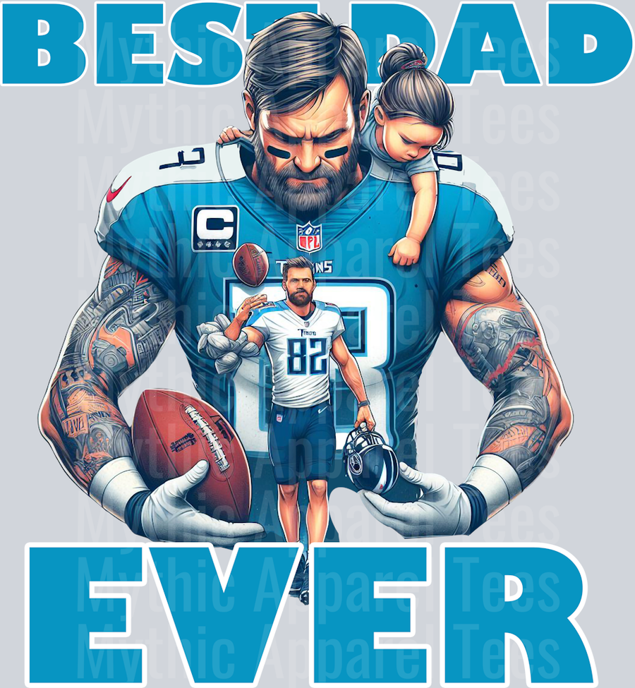Tennessee Titans Best DAD EVER Fathers Day DTF NFL Transfers