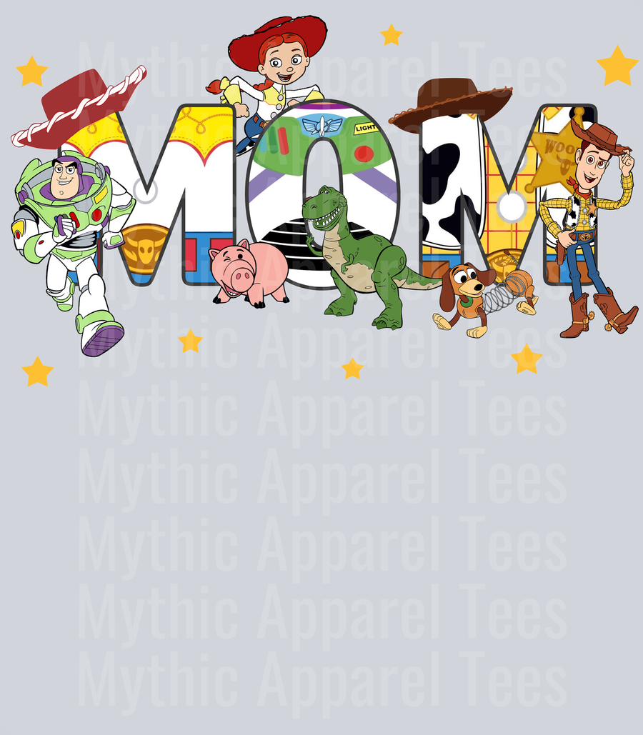 Mom Toy Story Design with cute colors DTF Disney Transfers