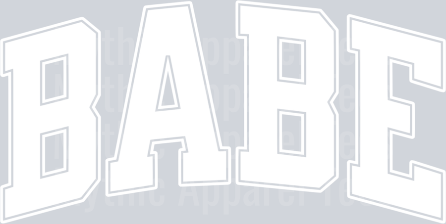 Babe Glam Words Varsity Letters