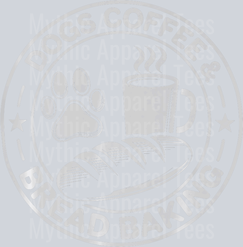 Dogs Dog Coffee And Bread Baking dog bread design DTF Coffee Transfers
