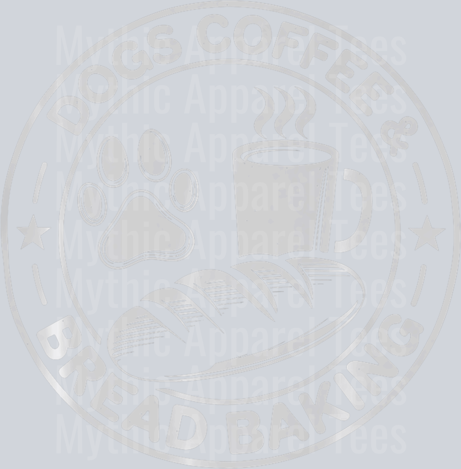 Dogs Dog Coffee And Bread Baking dog bread design DTF Coffee Transfers
