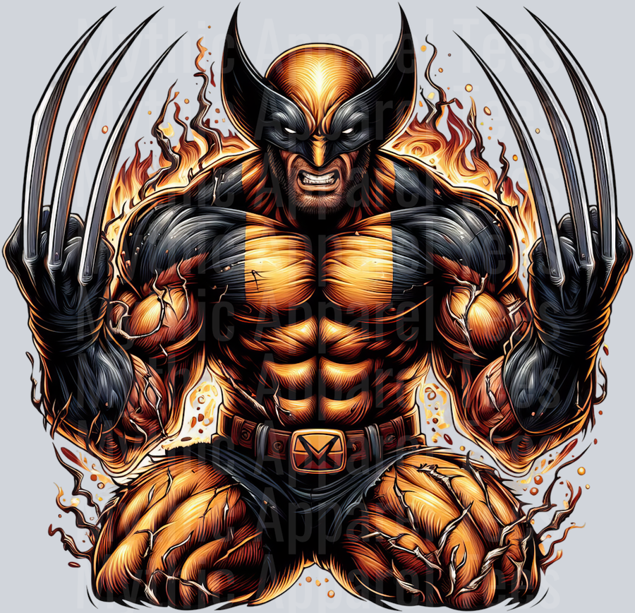 Wolverine Skull DTF Superhero Transfers