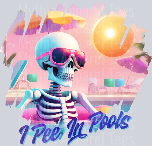 i pee in pools DTF Summer Transfers