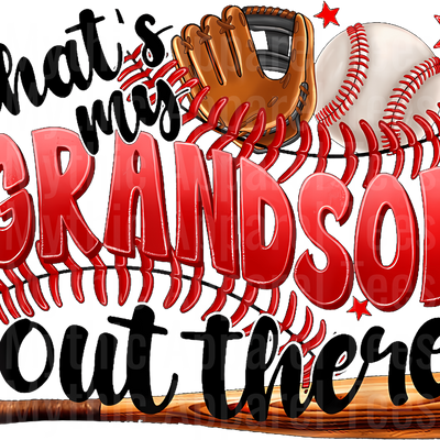 Grandma Grandpa Grandparents Baseball DTF Transfer
