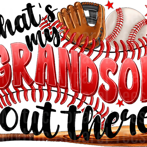 Grandma Grandpa Grandparents Baseball DTF Transfer