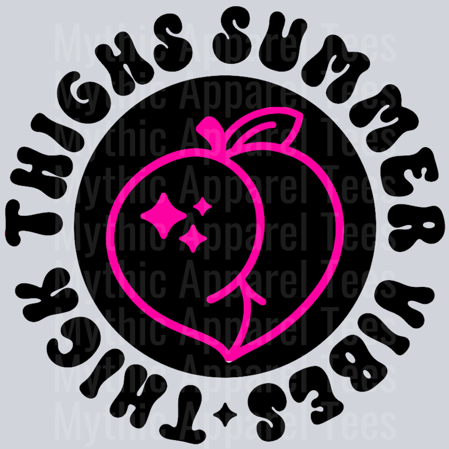 Color Thick Thighs Summer Vibes Pocket