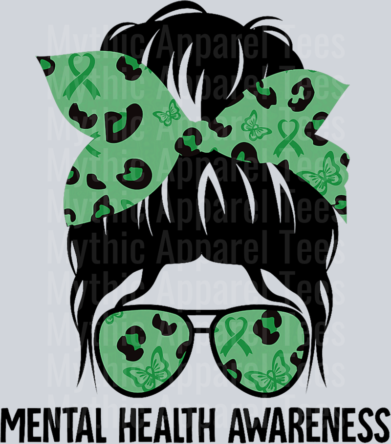 Mental Health Awareness Sassy head DTF Mental Health Awareness Transfers