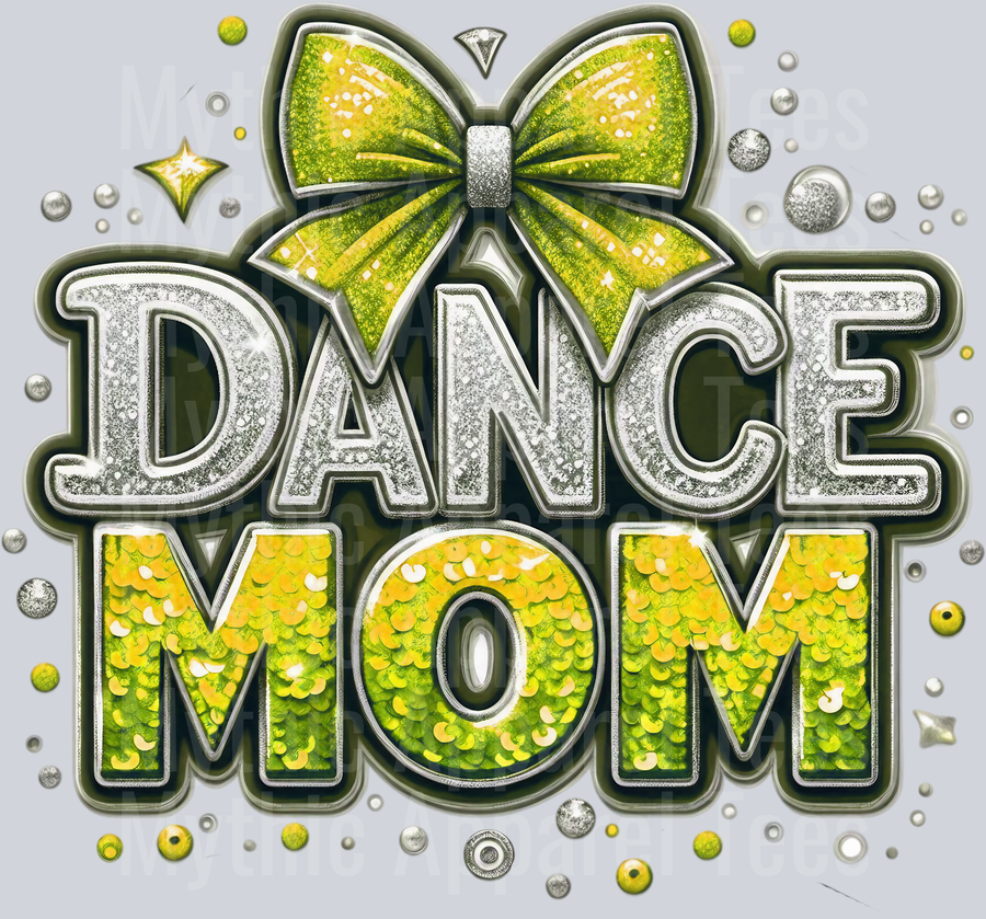 009 Dance Mom Sequins Gold DTF Dance Mom Transfers