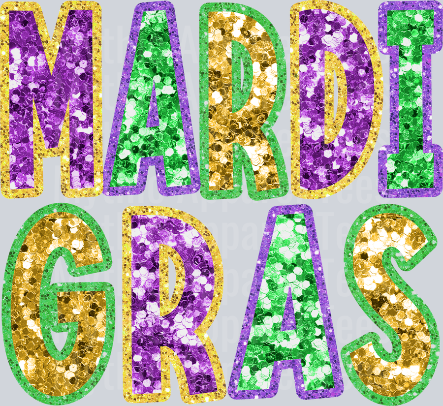 AZ728 Mardi Gras Rhinestone