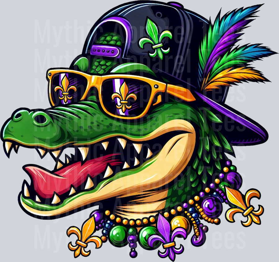 AZ761 Mardi Gras Gator