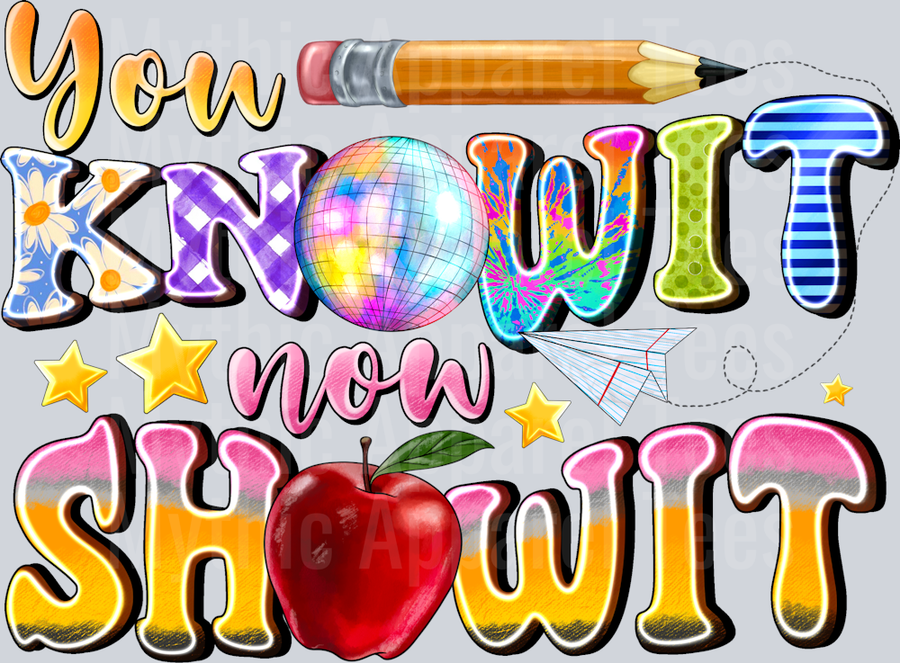 You Know it Now Show it Teacher