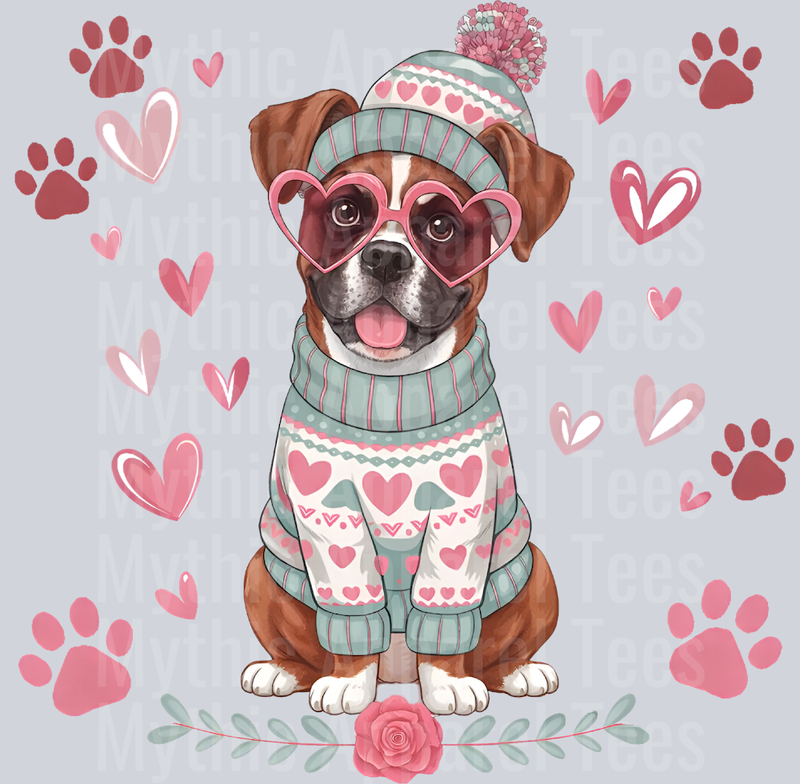 Boxer Dog Valentines Day