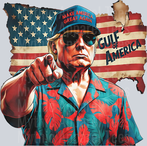 Funny Trump Shirt Gulf Of Us America Est 2025 American flag north america DTF Gulf Of America Transfers