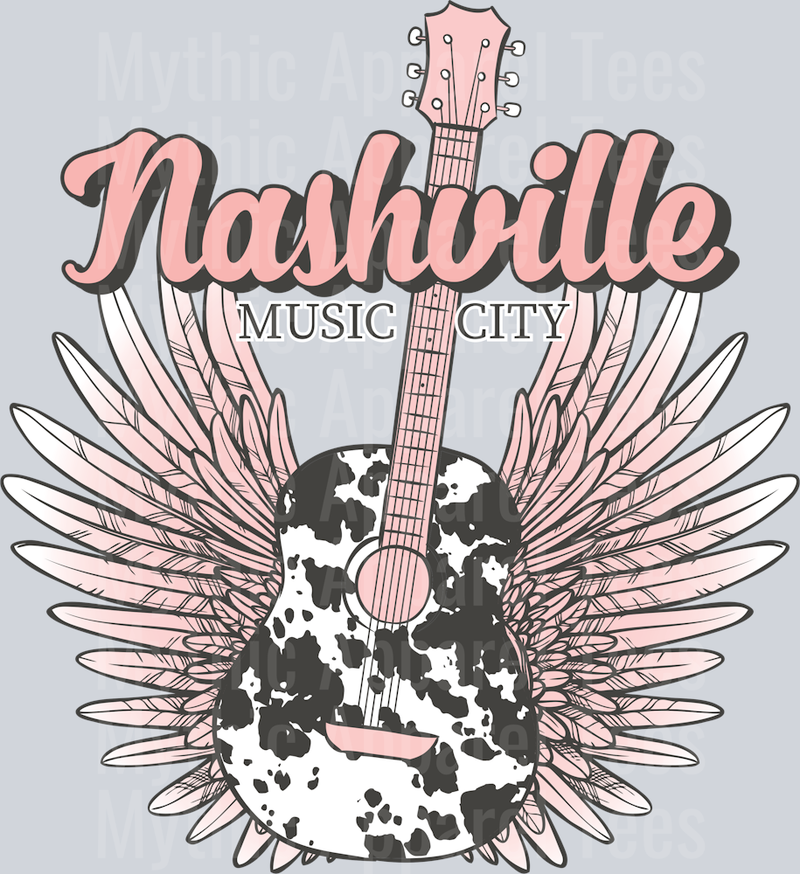 Nashville music City Cow print Western