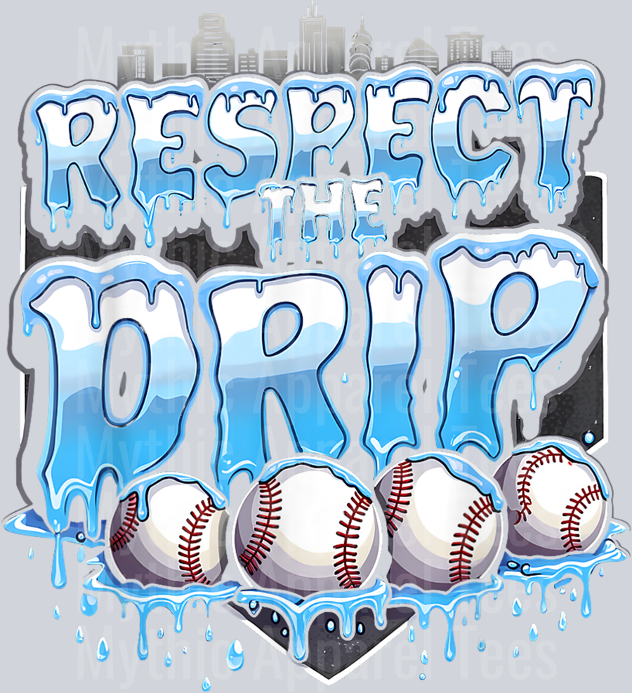 Respect Baseball Drip Boys Ice Cream The Drip Youth DTF Baseball Transfers