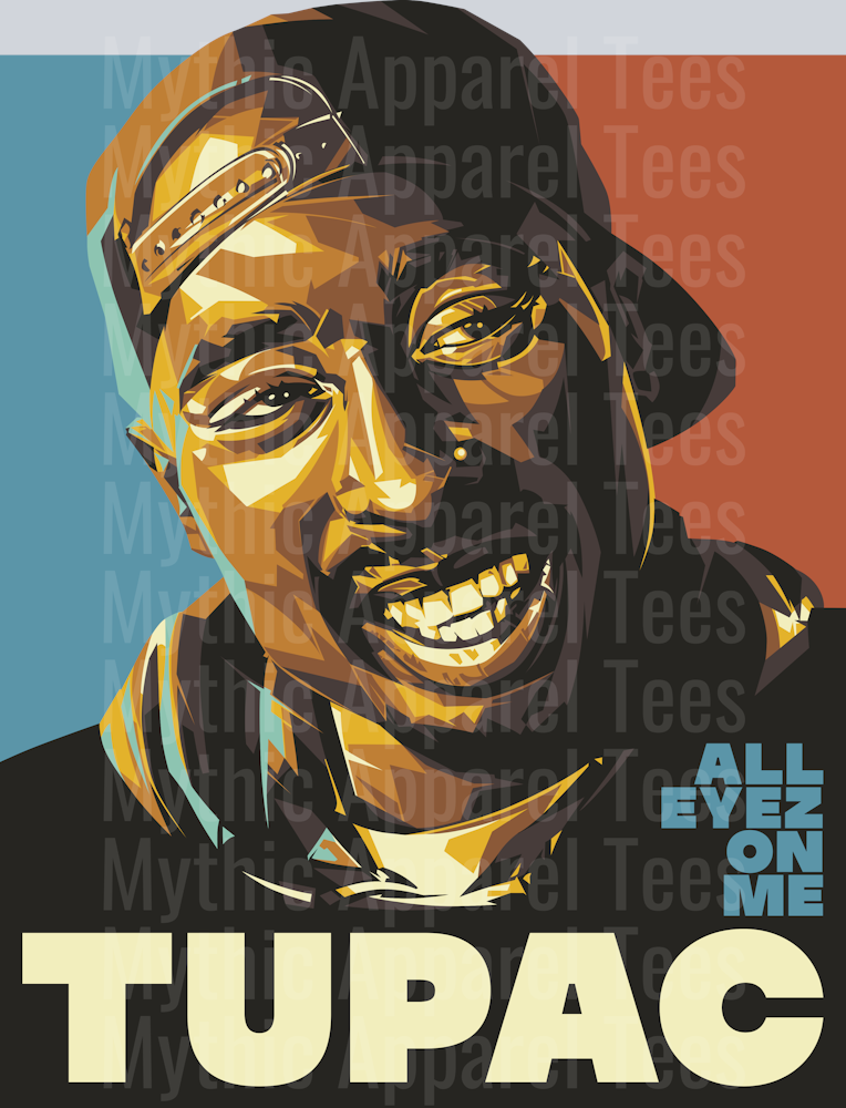ALL EYEZ ON ME Rapper Pop Culture Rap Legend DTF Rapper Transfers