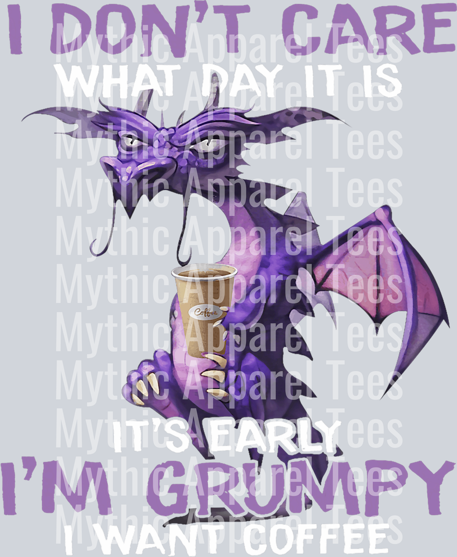 I dont care im grumpy DTF Coffee Transfers