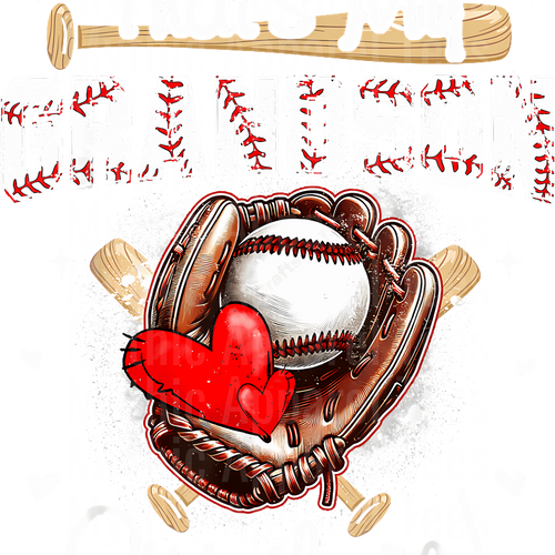 Grandma Grandpa Grandparents Baseball DTF Transfer