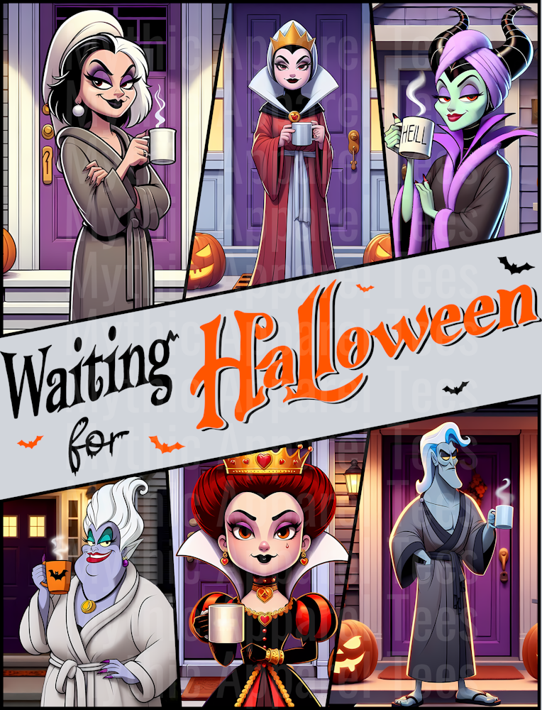 Waiting for Halloween Disney DTF Disney Villains Transfers