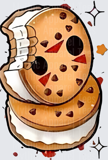 Jason Voorhees Friday the 13th Horror Chocolate Chip Cookie Ice Cream Sandwich Cute Kawaii Halloween