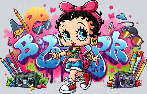 Betty Boop Graffiti DTF Pop Culture Transfers
