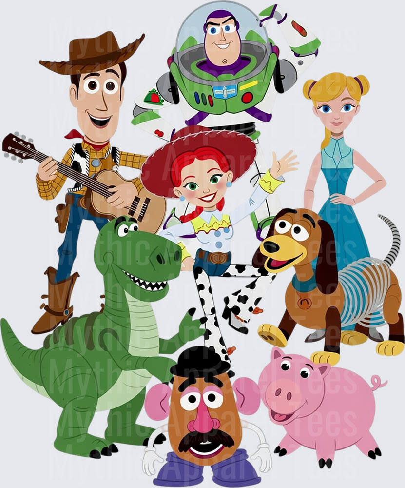 Toy Story 5 Characters Woody Buzz Jessie Rex Bo Peep Group