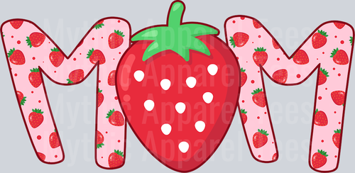 Mom Strawberry Pink DTF Mom Transfers
