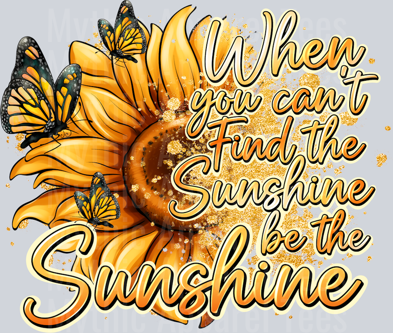 when you cant find the sunshine be the sunshine