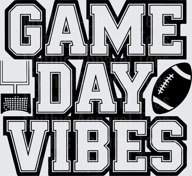 American Football Game Day Vibes Bold Varsity Lettering