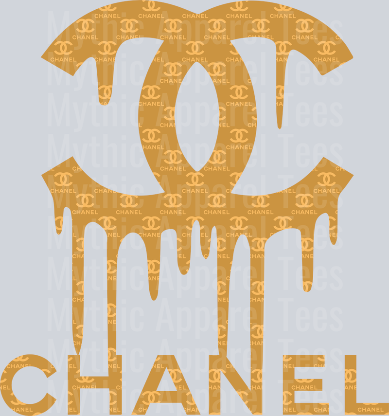 Chanel gold patern PNG