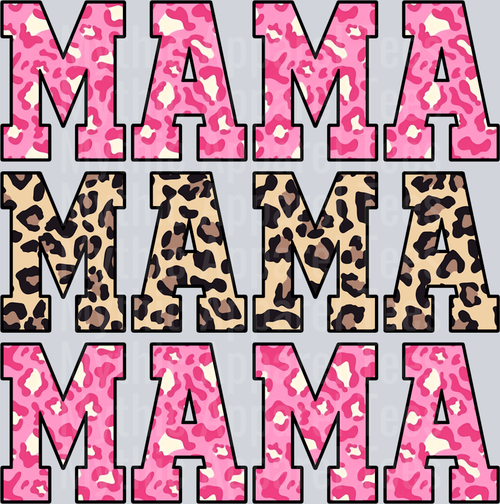Mama Cheetah Pink DTF Mama Transfers