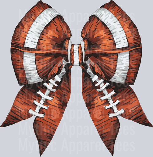 Bow ribbon with stitching football style DTF Football Transfers