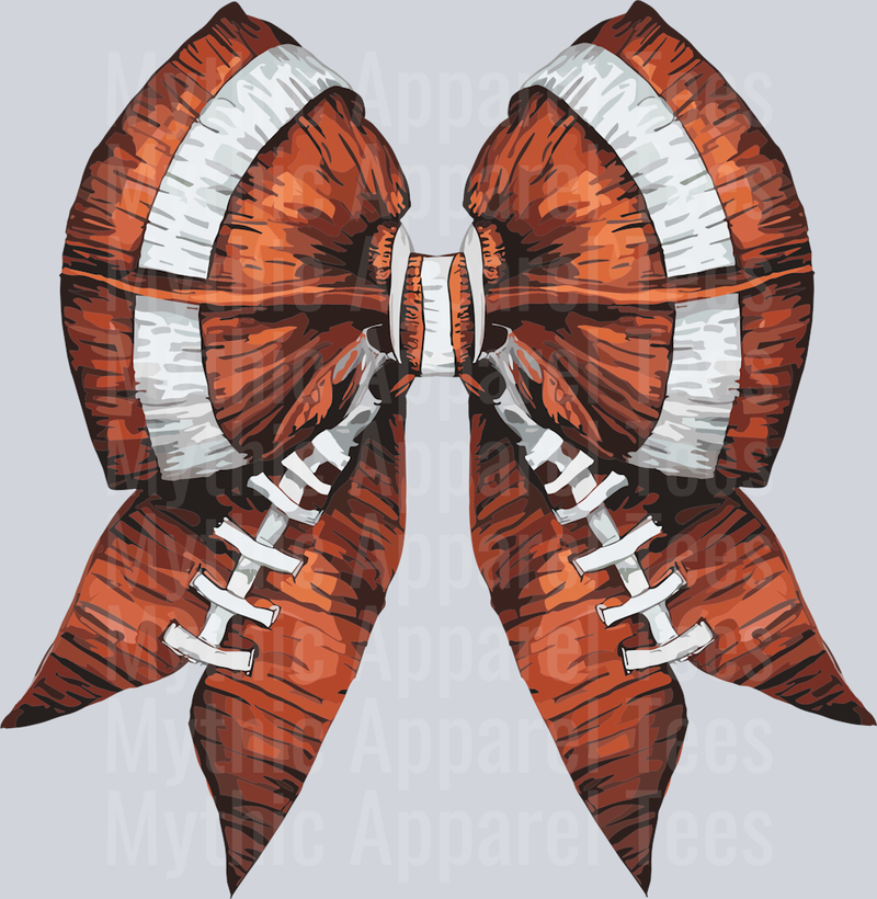 Bow ribbon with stitching football style DTF Football Transfers