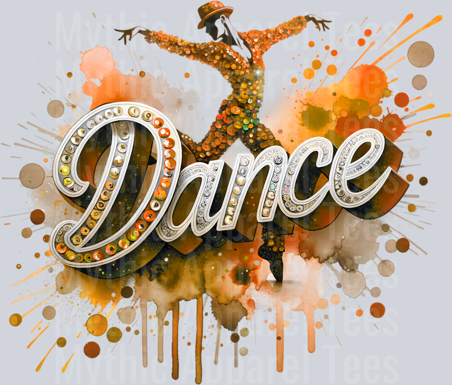 Dance with Male Dancer Orange DTF Dance Male Transfers