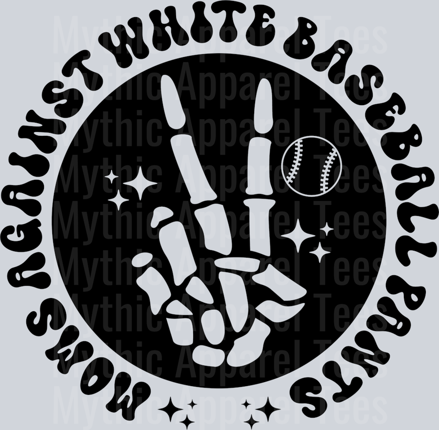 Moms Against White Baseball Pants Pocket School Spirit & Sports