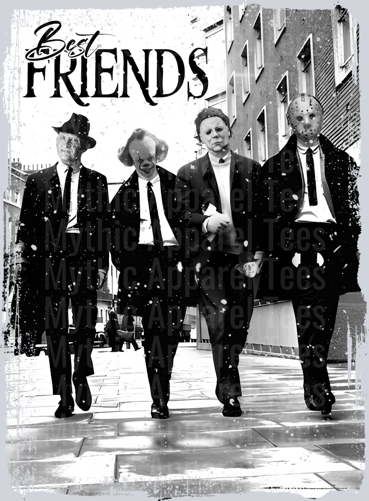 Best Friends Pennywise Jason Freddy Michael Halloween DTF horror Movie Transfers