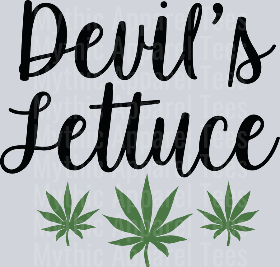 Devil's Lettuce weed plant DTF Weed Transfers