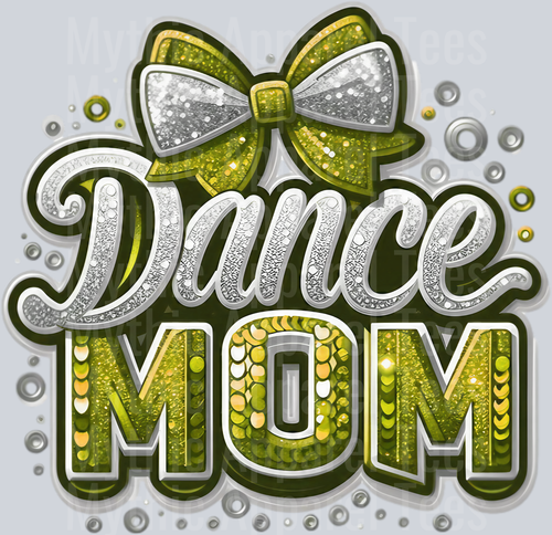 0010 Dance Mom Sequins Gold DTF Dance Mom Transfers