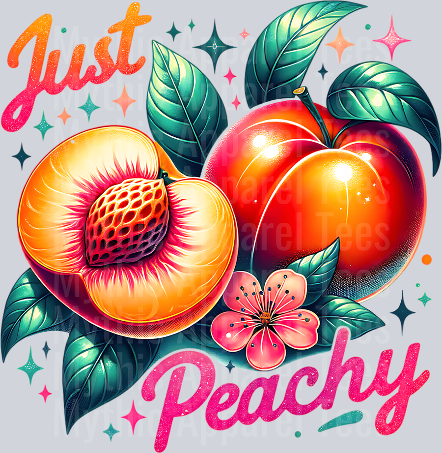 Just Peachy peach design DTF Summer Transfers