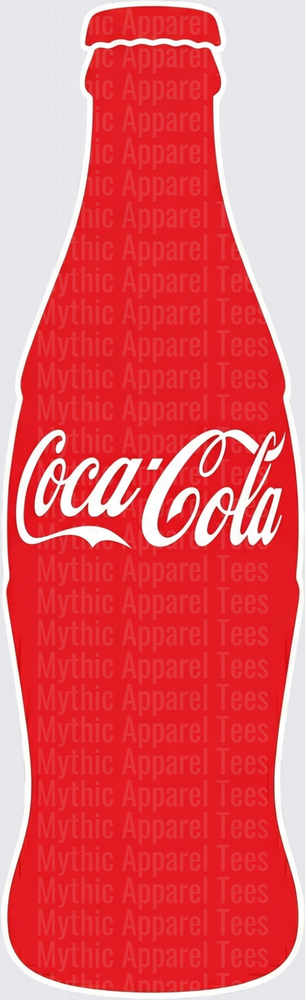 Coke Classic Red Bottle Silhouette Logo Design