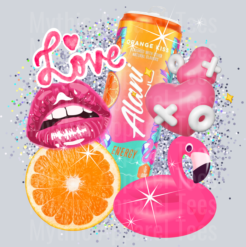 orange kiss Alani Energy Drink DTF Alani Drink Transfers