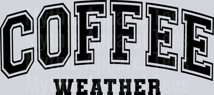 Coffee Weather Black DTF Coffee Transfers