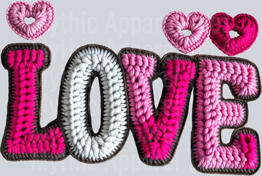 Love Faux Yarn Valentines Day