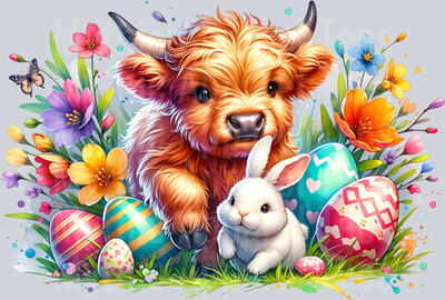 Easter Highland Cow