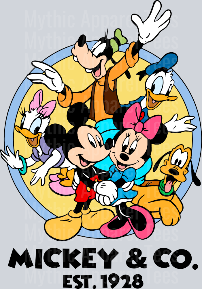 Mickey and Co Classic Characters Pluto and Daffy added DTF Disney Transfers
