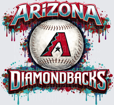MLB Transfers Arizona Diamondbacks Baseball with Paint Splash Background