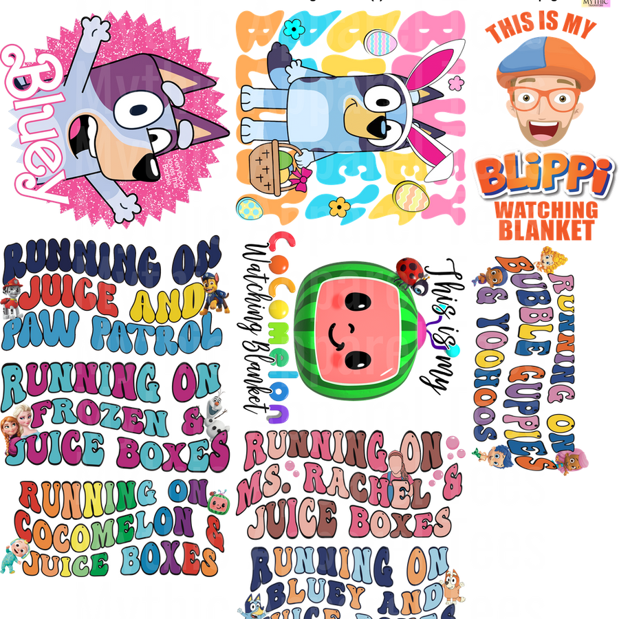 KIDS BLEND 3 GANG SHEET 10 KIDS SIZE IMAGES