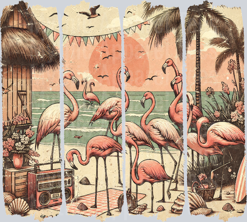 Flamingo Summer DTF Summer Transfers